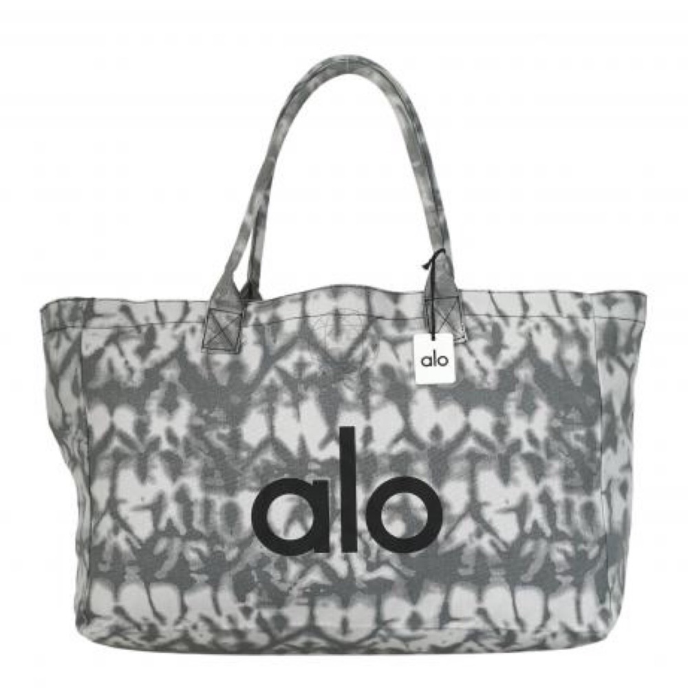 Alo Yoga Grey Tie Dye Shopper Tote Bag - Picture 1 of 12
